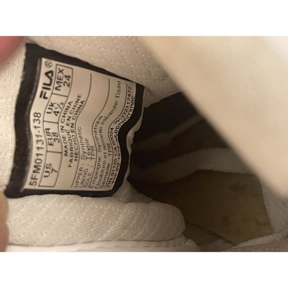 Fila Women's 7 Vulcan 13 Anodized White/Gold Leather Mid Top Retro Sneakers - Picture 8 of 8